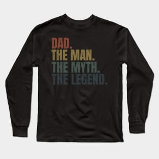 Retro coloured Dad the Legend Long Sleeve T-Shirt